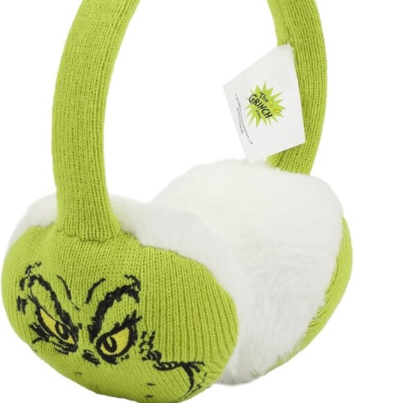 The Grinch Big Face Youth 2-Piece Green Ear Muffs & Magic Gloves Set - Picture 3 of 8